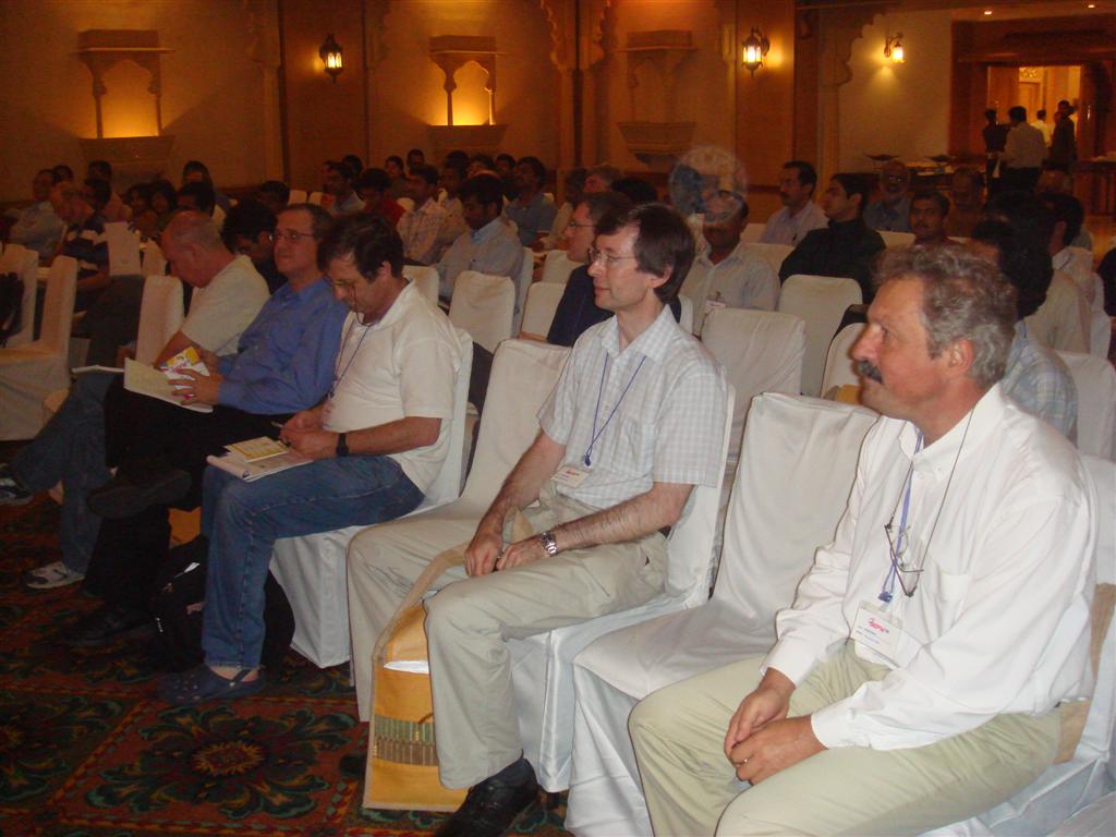 Computer scientist photograph: From right: Joseph Sifakis, Jonathan Bowen, Amiram Yehudai